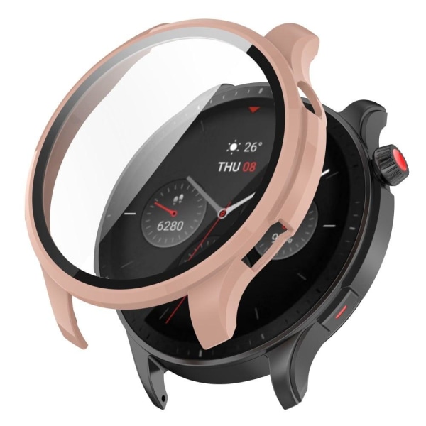 Amazfit GTR 4 46mm protective cover with tempered glass - Sakura Rosa