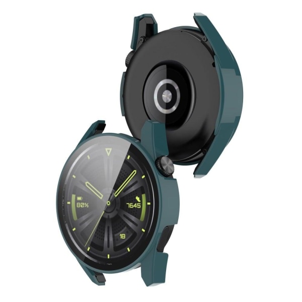 Huawei Watch GT 3 (46mm) PC-cover med HD-hærdet glas - Sortliggrøn Green