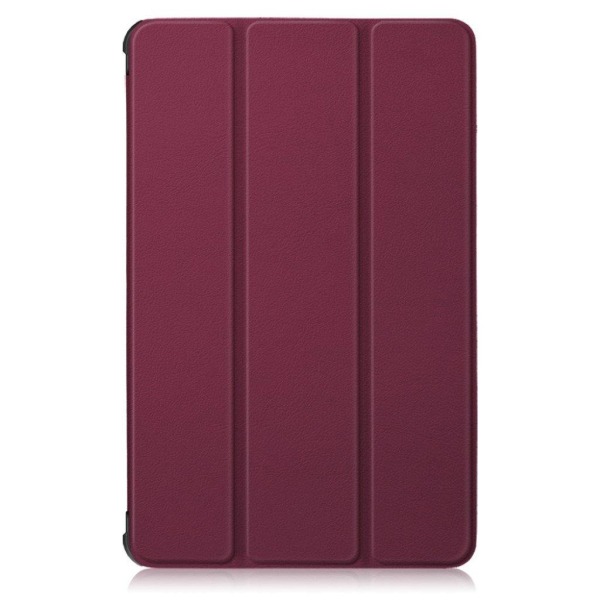 Lenovo Tab M10 FHD Plus simple tri-fold leather case - Wine Red Red
