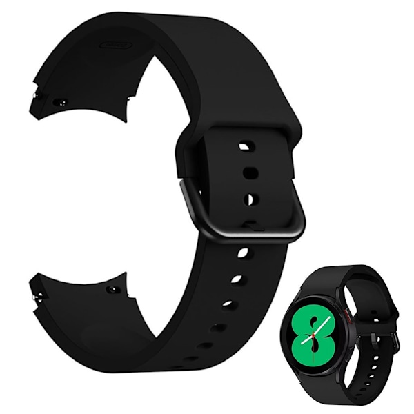 Mjukt klockarmband i silikon för Samsung Galaxy Watch 4-enhet - Svart Svart