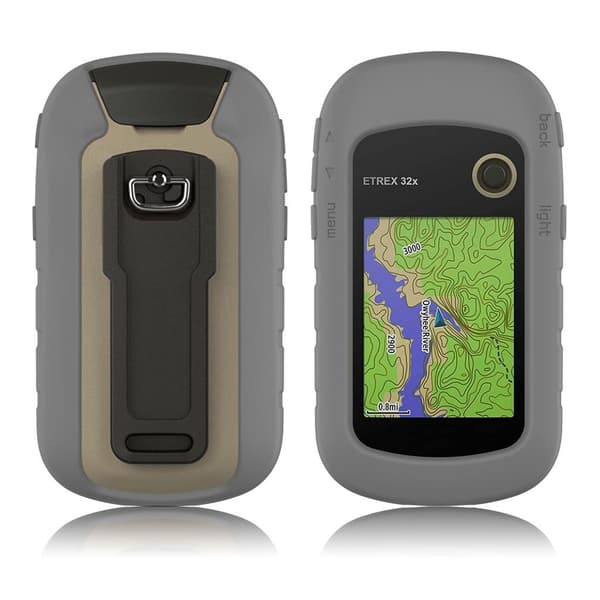 Beskyttelsesdeksel i silikon for Garmin eTrex-enhet - Mørkegrå Silver grey