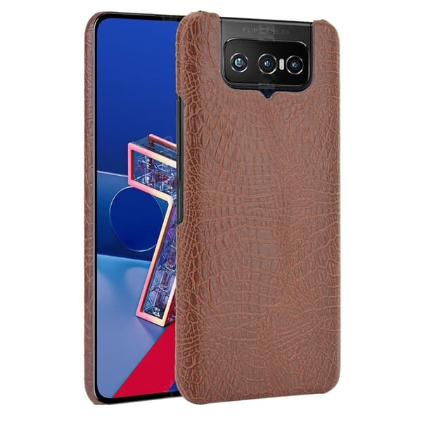 Croco Etui Asus Zenfone 7 / 7 Pro - Brun Brown