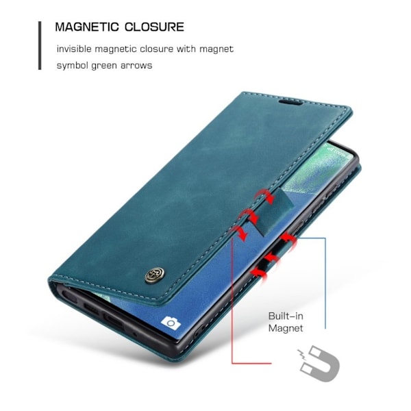 CaseMe Samsung Galaxy Note 20 vintage-kotelo - Vihreä Green