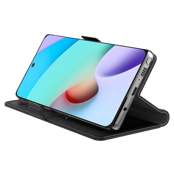 Phone Etui med Make-up Mirror og Slick Design til Xiaomi Poco X5 Pro / Redmi Note 12 Pro / 12 Pro Speed - Svart Black