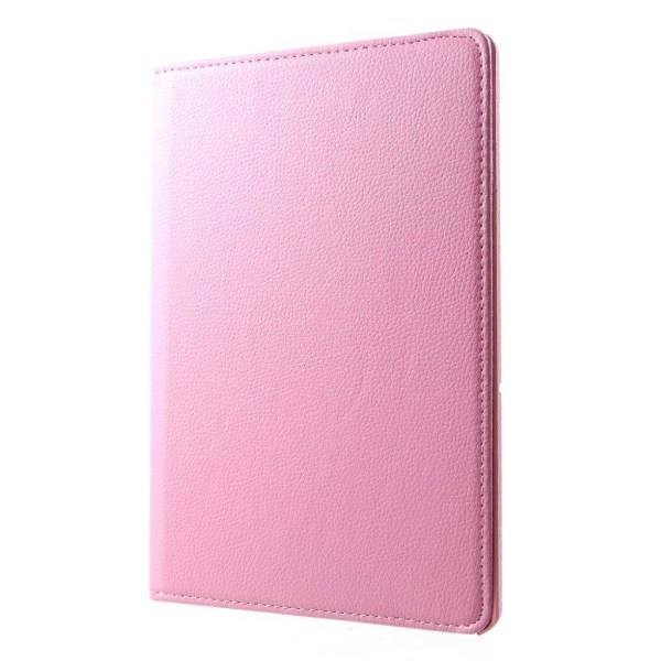 Huawei MediaPad T5 litchi læder flip etui - Lyserød Pink