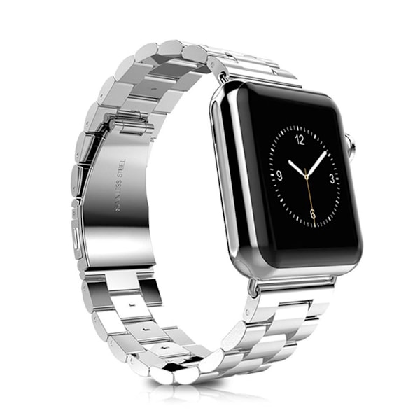 Xincuco Apple Watch 42mm rostfritt stål klockarmband med viklås Silvergrå