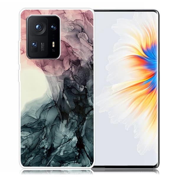 Marble Xiaomi Mix 4 Etui - Pale Pink og Grønn Klinkekule Multicolor