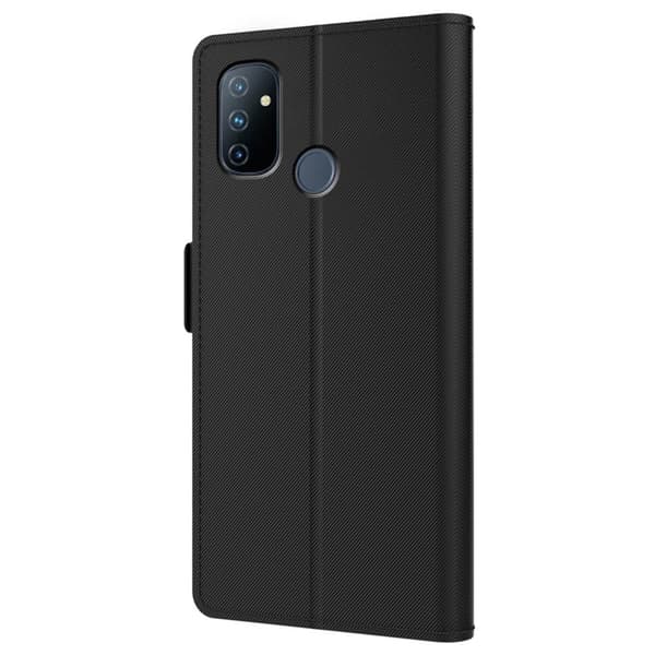 Phone Etui med Make-up Mirror og Slick Design til OnePlus Nord N100 - Svart Black