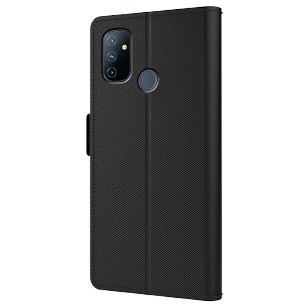 Phone Suojakotelo With Make-up Mirror And Slick Design For OnePlus Nord N100 - Musta Black