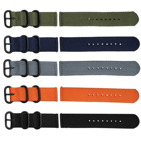 18 mm universal klokkerem i nylon - Regnbue Multicolor