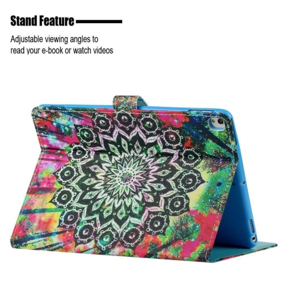 iPad 10.2 (2019) trendy mønstered læder flip etui - blomster og Multicolor
