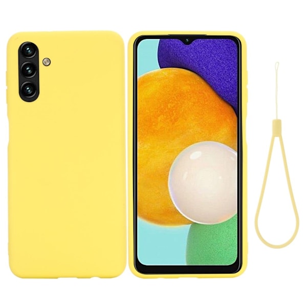 Matt Samsung Galaxy A13 5G skal av flytande silikon - Gul Gul