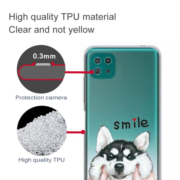 Deco Samsung Galaxy A22 5G skal - Husky Hund Vit
