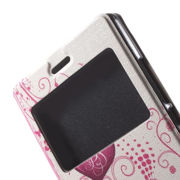 Moberg View Huawei Ascend P8 Lær Flip Case - To Hjertes Multicolor