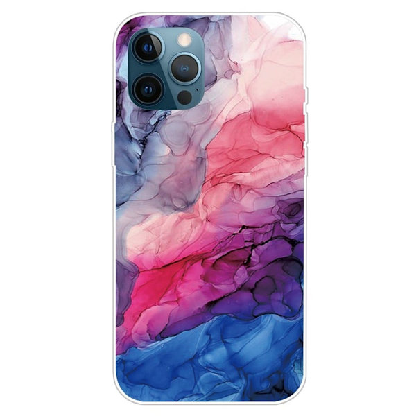 Marble iPhone 15 Pro Suojakotelo - Aqueous Vibrant Pattern Red