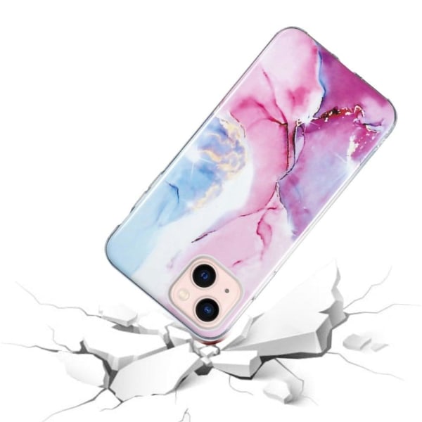 Marble iPhone 14 Suojakotelo - Pinkki / Sininen Pink