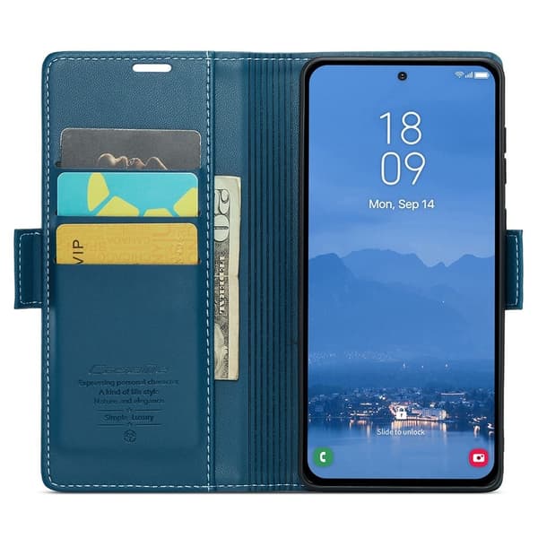 CaseMe Samsung Galaxy S25 Plus glatt etui - Blå Blue
