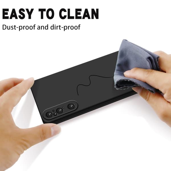 Matte Liquid silikone cover til Sony Xperia 1 V - Sort Black