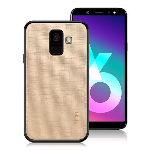 MOFI Samsung Galaxy A6 (2018) mobilskal TPU plast duk - Guld Guld