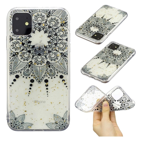 Deco iPhone 11 Pro Max kuoret - Musta Kukka Black