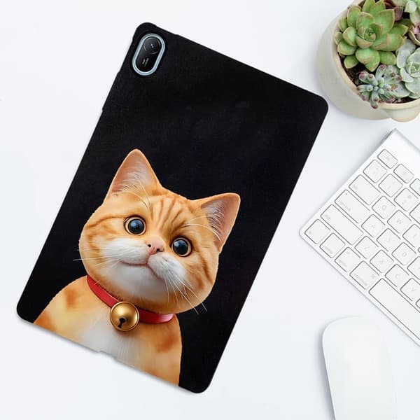 Huawei MatePad SE 11 Case Pattern Printing Slim Flexible Tablet Protective Cover - Shorthair Cat Brown