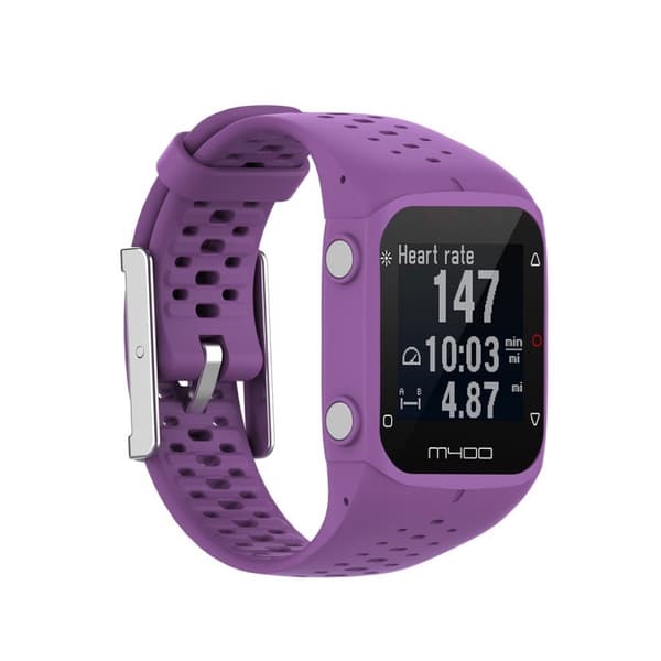 Polar M400 komfortabel silikone rem - lilla Purple
