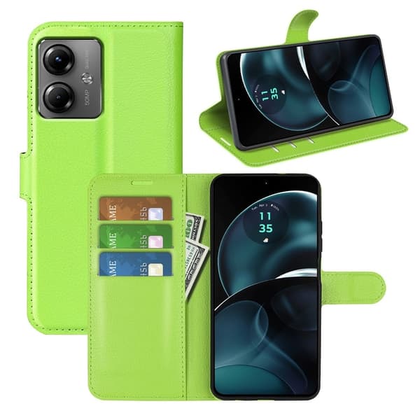 Classic Motorola Moto G14 Flippetui - Grønn Green