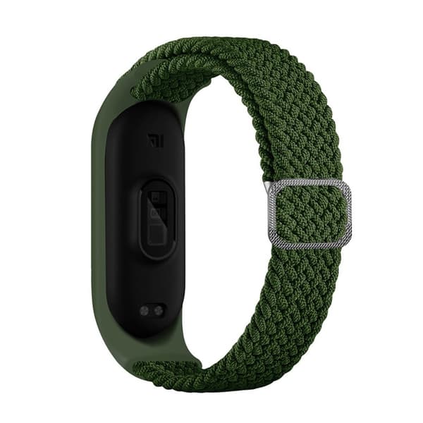Xiaomi Mi Band 7 / 6 / 5 elastinen nailon kellonhihna - Vihreä Green