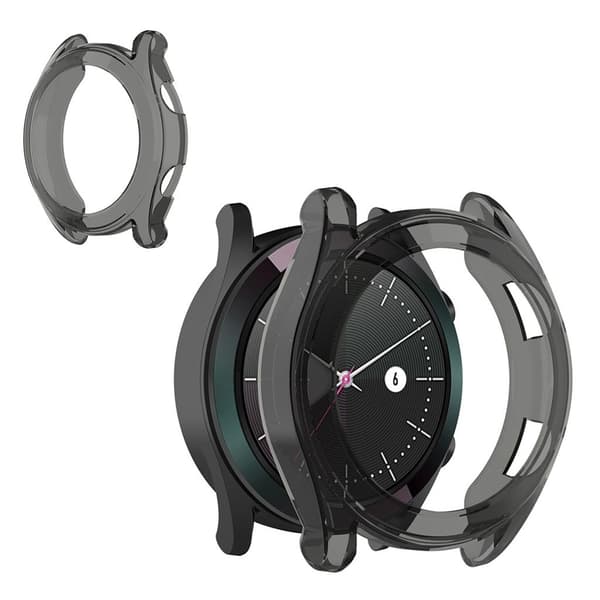Huawei Watch GT 46mm durable clear bumper - Grey Silvergrå