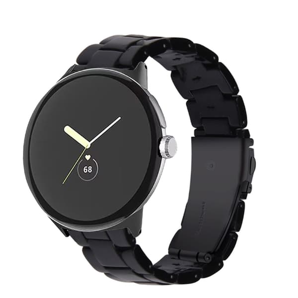 Google Pixel Watch urrem i lys resin-stil - Sort Black