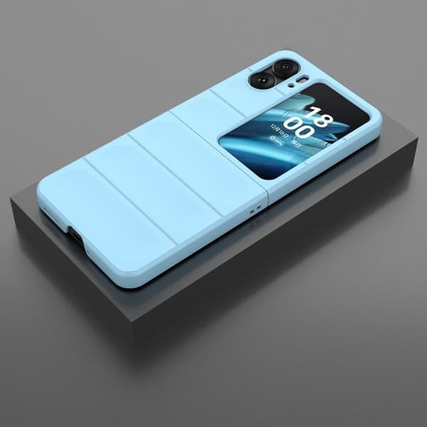 Mjukt greppformat Oppo Find N2 Flip skal - Baby Blå Blå