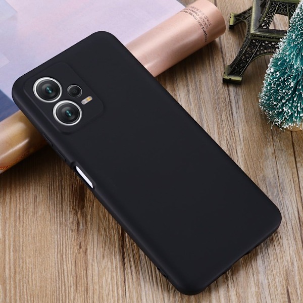 Matt Xiaomi Poco X5 / Xiaomi Redmi Note 12 skal av flytande silikon - Svart Svart