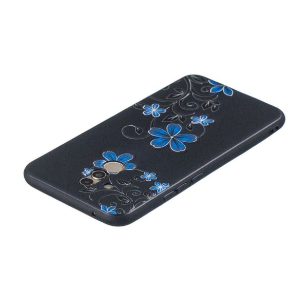 Huawei Mate 20 Lite beskyttelsesetui i silikone med præget mønst Blue