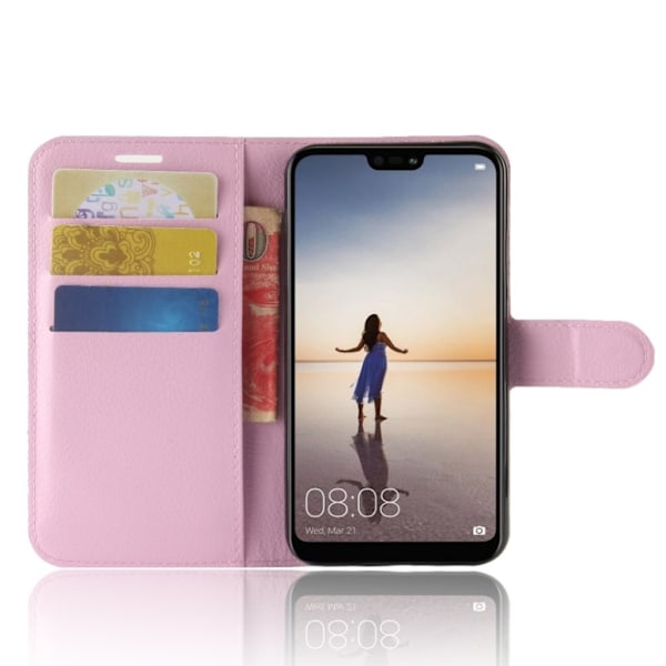 Huawei P20 Lite Snyggt fodral som är enfärgat - Ljus rosa Rosa
