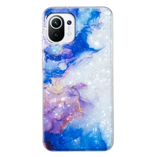 Marble Xiaomi Mi 11 Lite 5G / Mi 11 Lite Etui - Sky Blue Lilla Klinkekule Blue