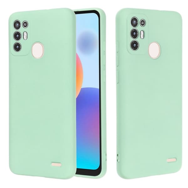 Matt flytende silikondeksel for ZTE Blade A52 - Grønn Green