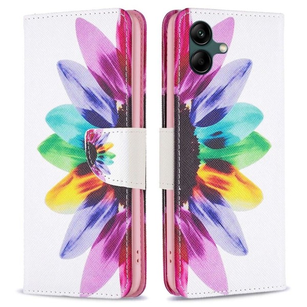 Wonderland Samsung Galaxy A04 Flip Etui - Solsikke Multicolor