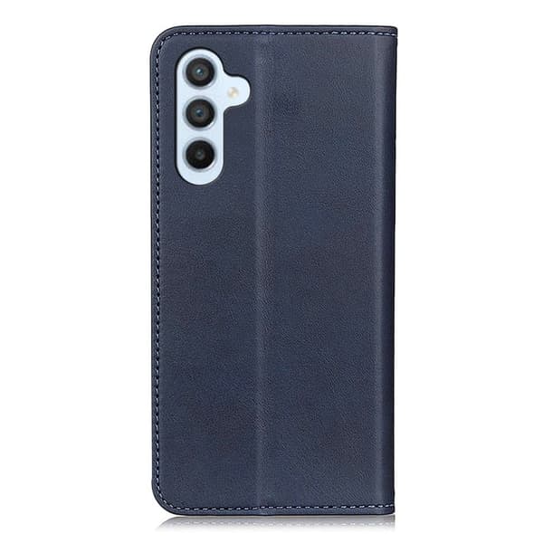 Flip Etui med Pung i Ekte Lær til Samsung Galaxy A24 4G - Blå Blue