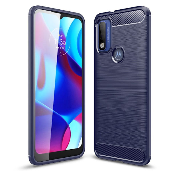 Carbon Flex Etui Motorola G Pure - Blå Blue