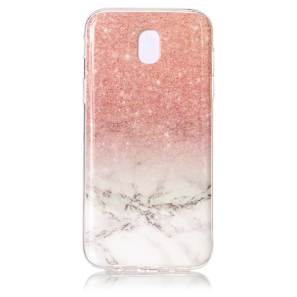 Marmormotiv Samsung Galaxy J5 (2017) skal - Rosa / Vit multifärg