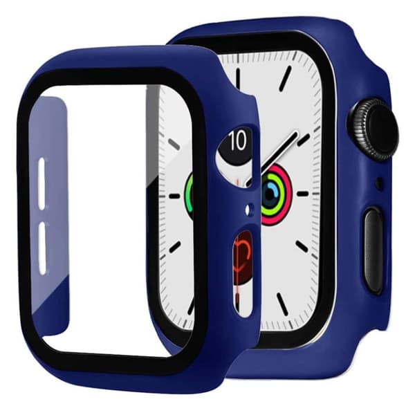 Apple Watch Series 5 / 4 44mm holdbar mat ramme - Mørkeblå Blue