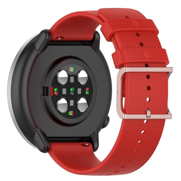 20 mm universal prikkdesignet klokkerem i silikon - Rød Red