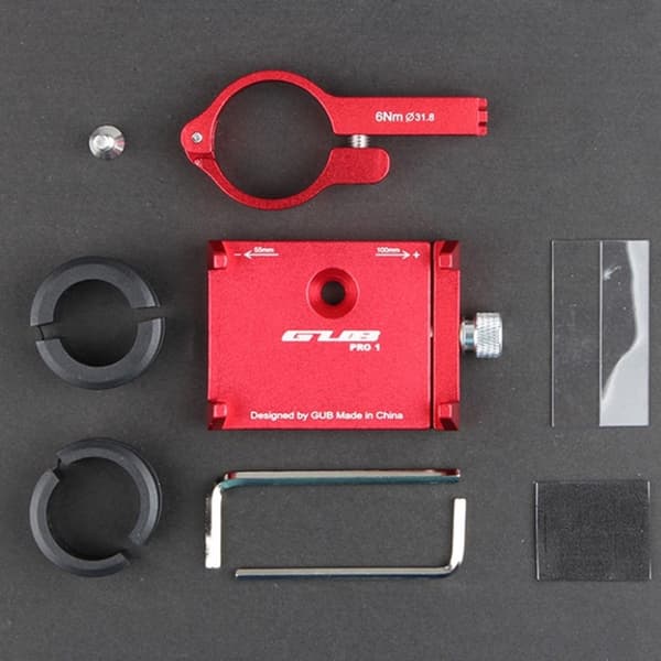 AT759 GUB PRO1 Universal sykkelstyrefeste i aluminium - Rød Red