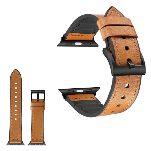 Apple Watch Series 4 40mm holdbar læder rem - brun Brown