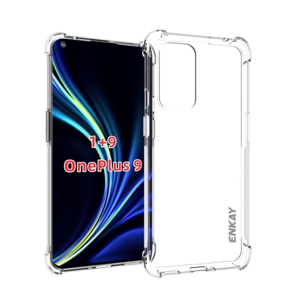 ENKAY klart faldsikkert etui til OnePlus 9 Transparent