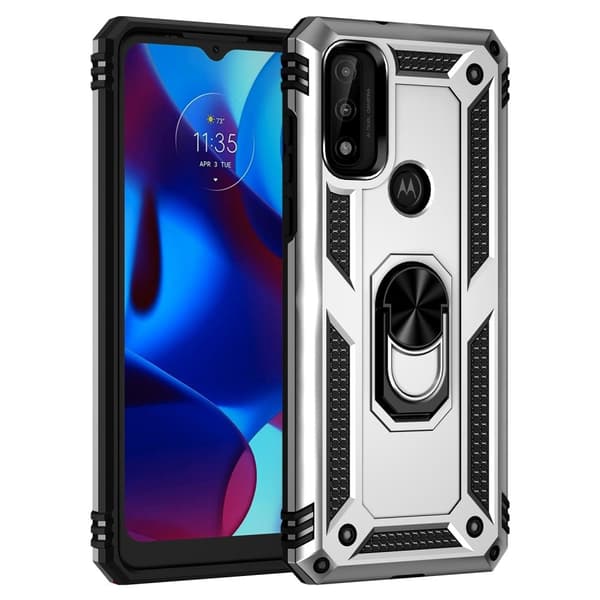 Bofink Combat Motorola G Pure skal - Silver/Grå Silvergrå