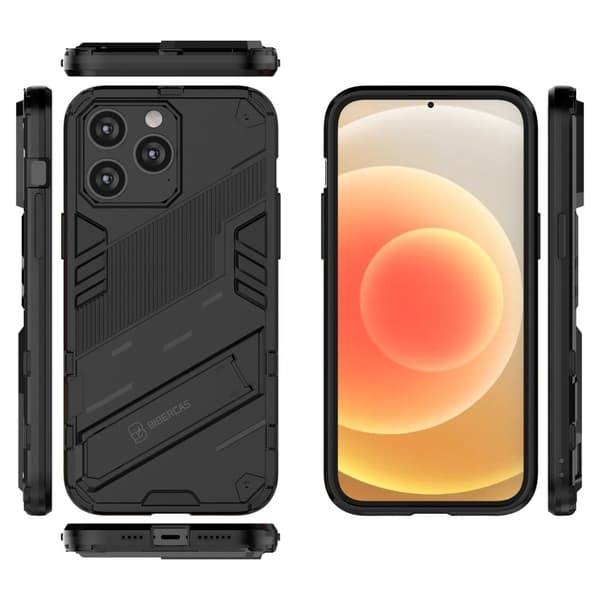Shockproof Hybrid Deksel med A Modern Touch til iPhone 14 Pro - Svart Black