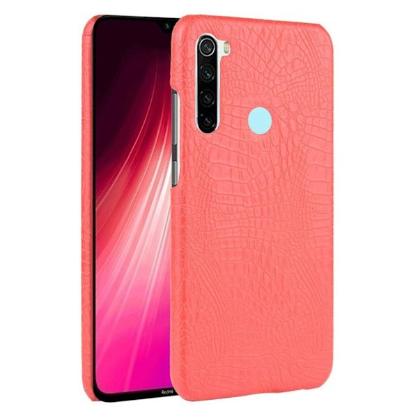Croco etui - Xiaomi redmi Note 8T - Rød Red