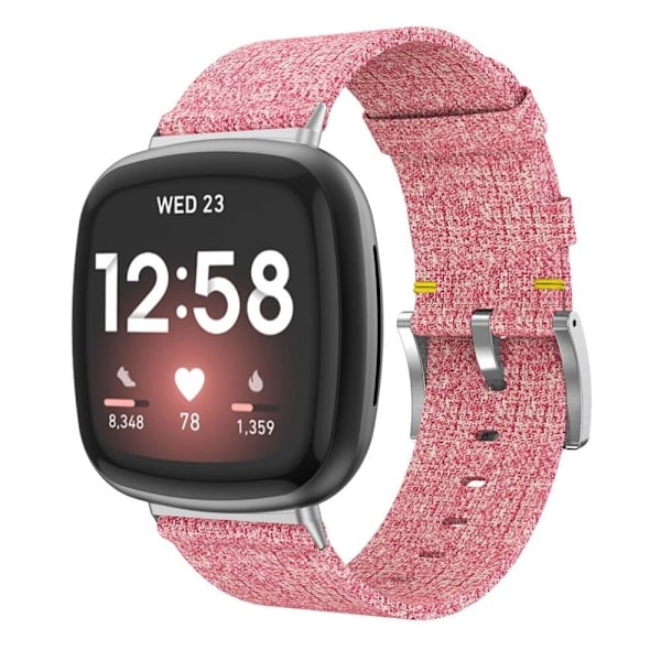 Fitbit Sense 2 / Versa 4 klockarmband i nylon - Rosa Rosa