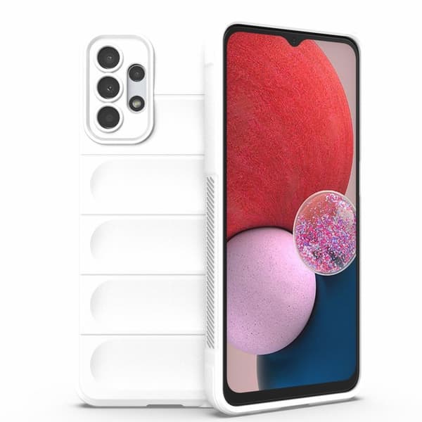 Mjukt greppformat Samsung Galaxy A13 4G skal - Vit Vit